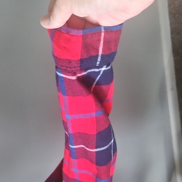 beachlunchlounge Red and Blue Plaid Hi-Low Button Down - Picture 6 of 10